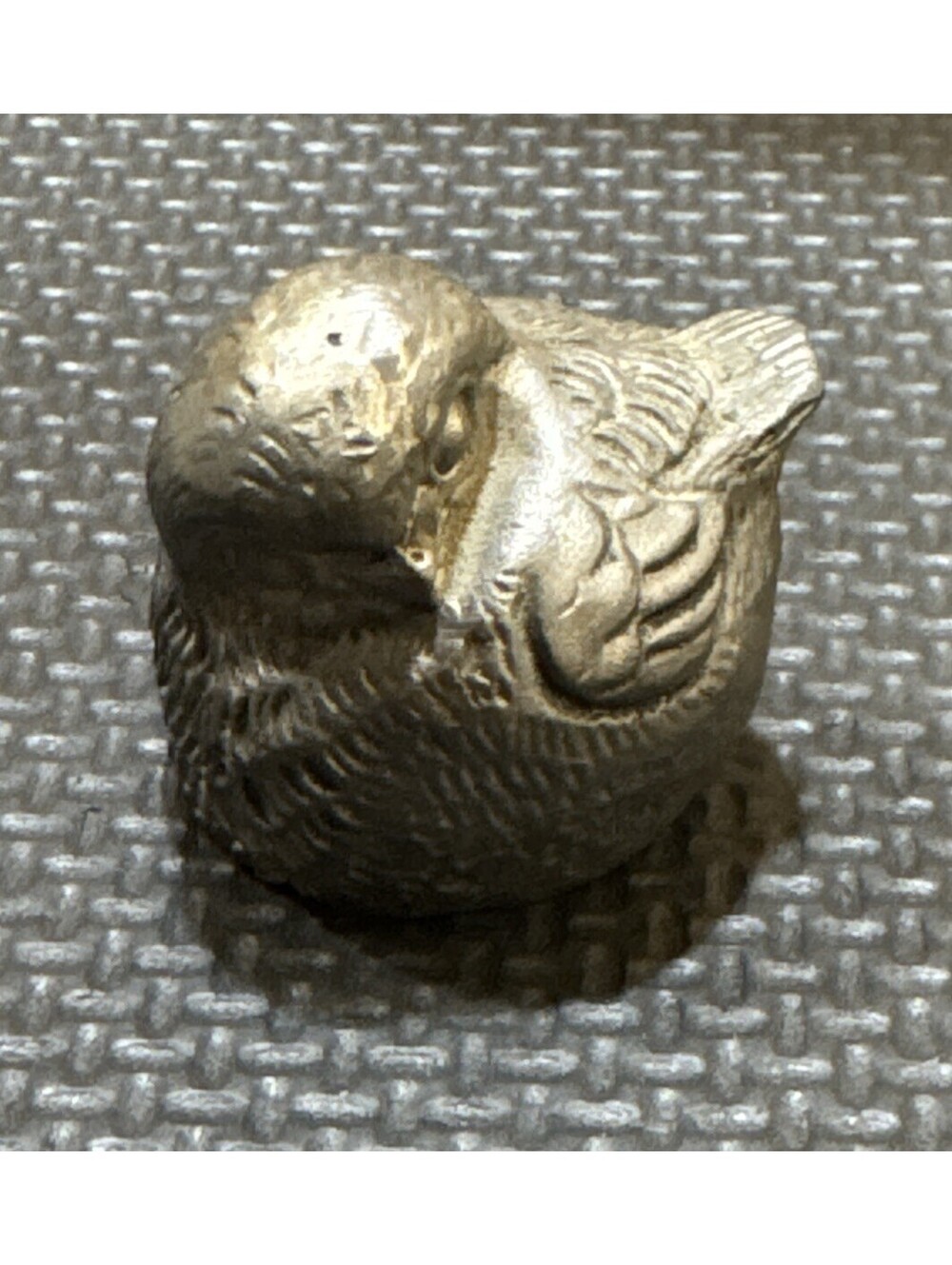 Miniature Pewter Animals LITTLE BIRD Lovely Details & Heavy | Unsigned